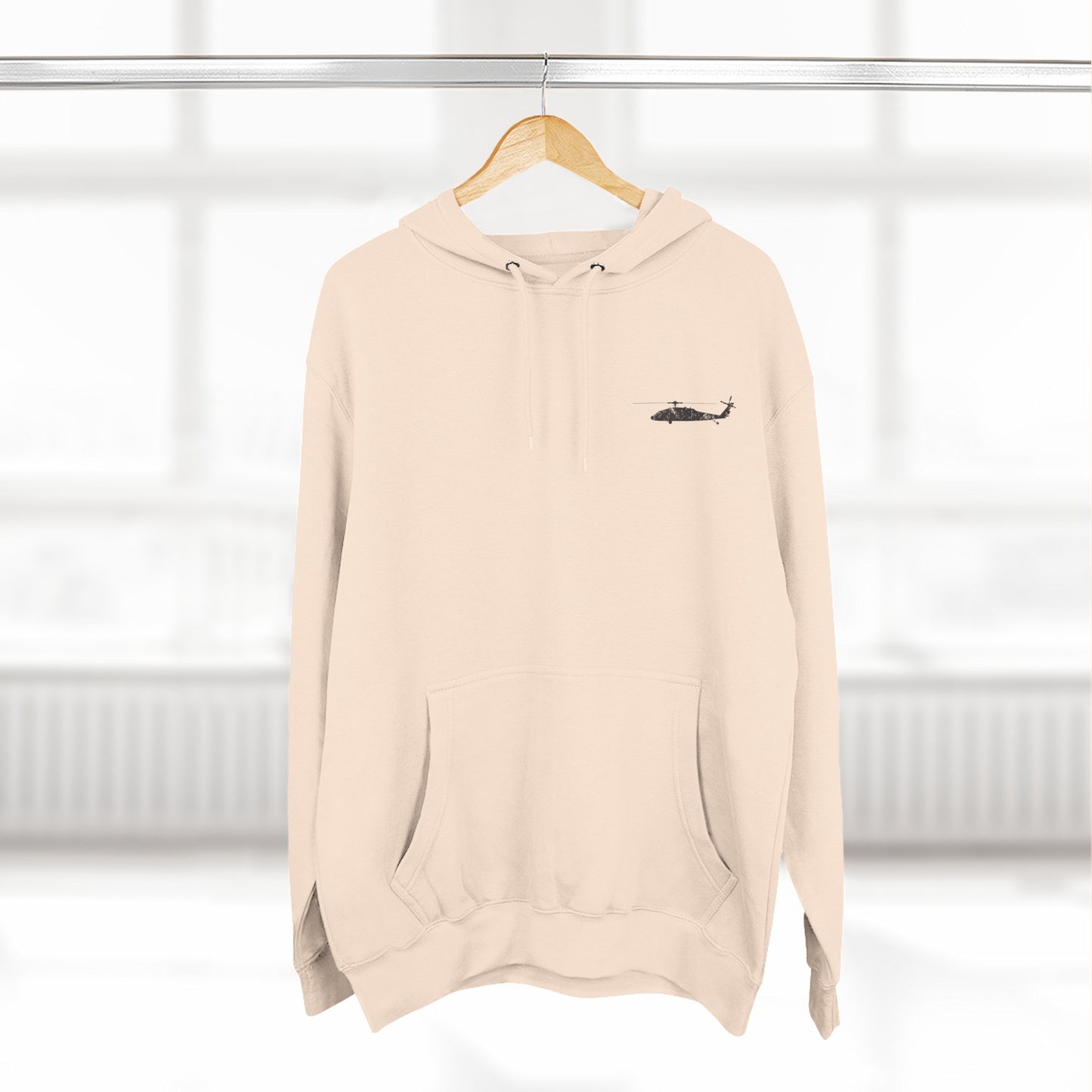 Helicopter Rescue Hoodie — Vintage American Flag Airlift Graphic