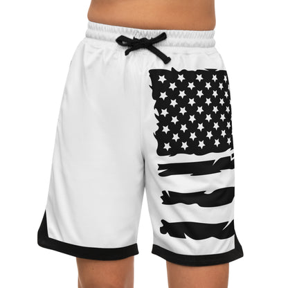 Patriotic Chinook Military Helicopter Basketball Shorts