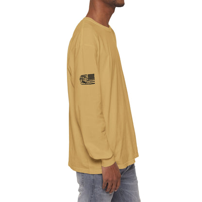 Chinook Helicopter American Flag Long Sleeve Tee