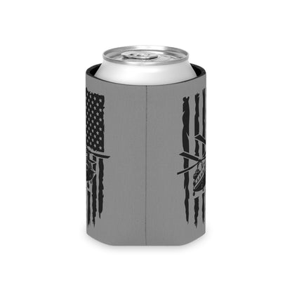 Can Cooler — Chinook Military Helicopter American Flag Design