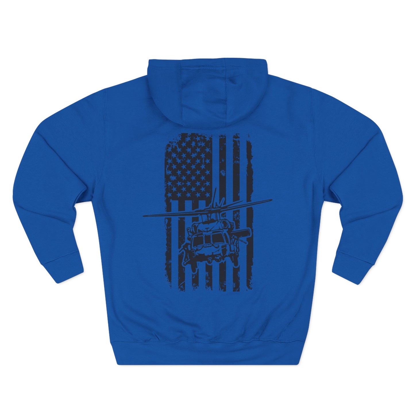 Helicopter Rescue Hoodie — Vintage American Flag Airlift Graphic