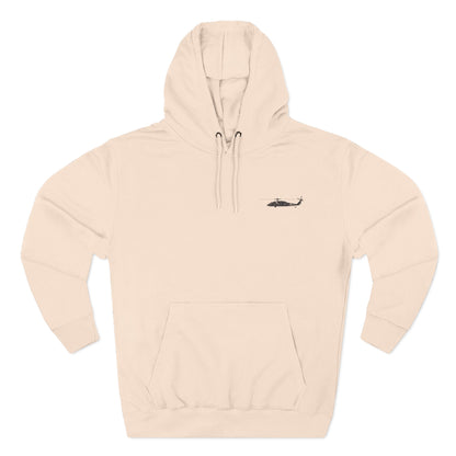 Helicopter Rescue Hoodie — Vintage American Flag Airlift Graphic