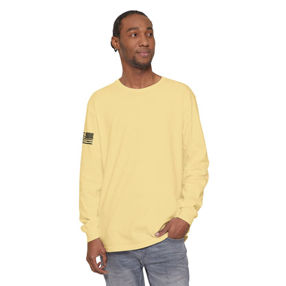 Chinook Helicopter American Flag Long Sleeve Tee
