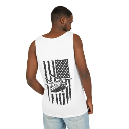 Chinook Helicopter Flag Tank Top — Vintage USA Rescue Chopper Design