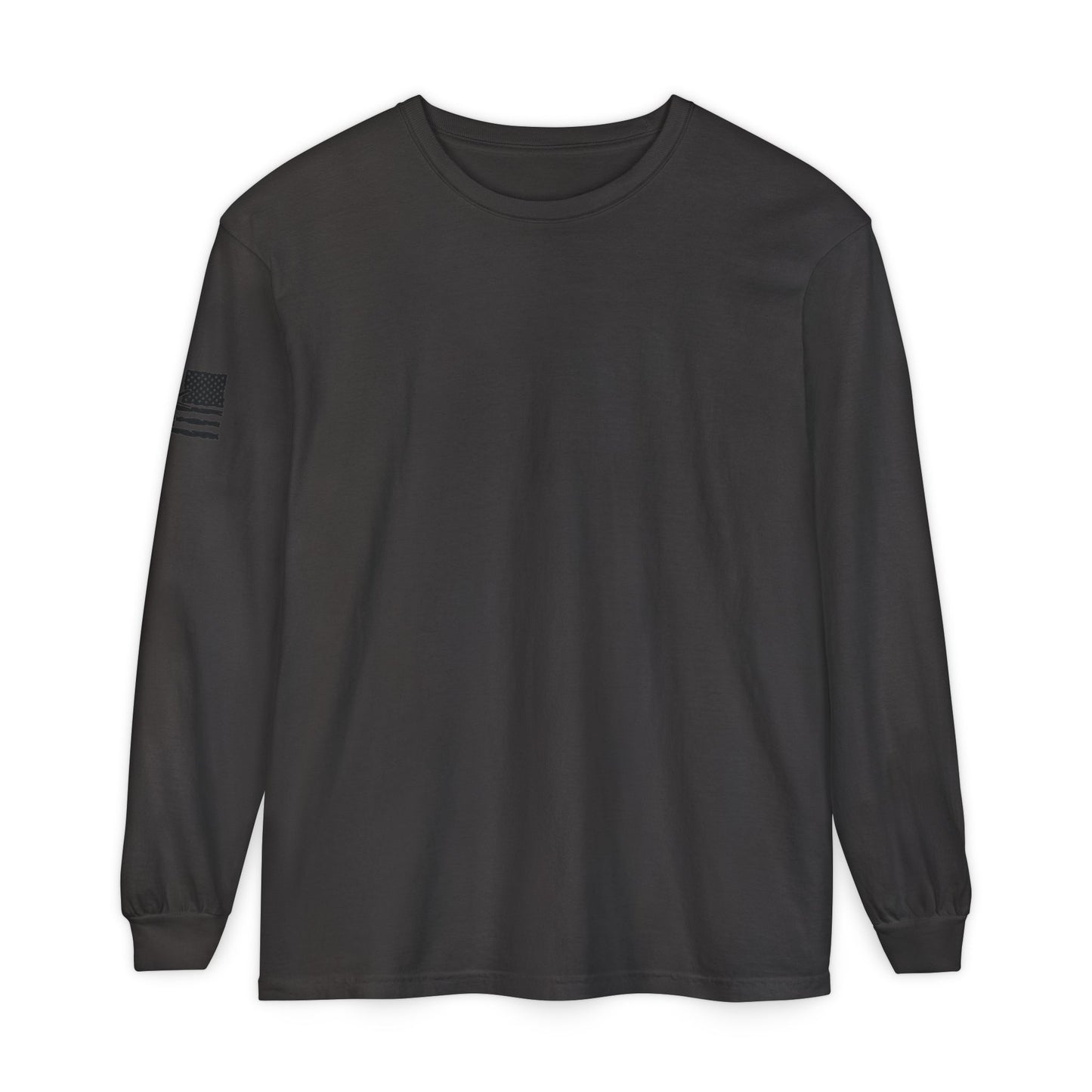 Chinook Helicopter American Flag Long Sleeve Tee