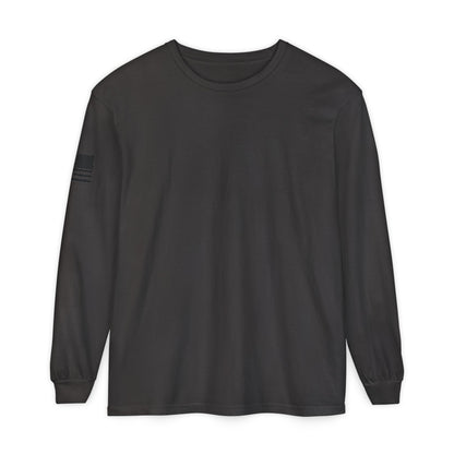 Chinook Helicopter American Flag Long Sleeve Tee