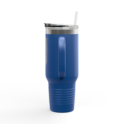 40oz Insulated Travel Mug — American Flag with Chinook Helicopter Graphic
