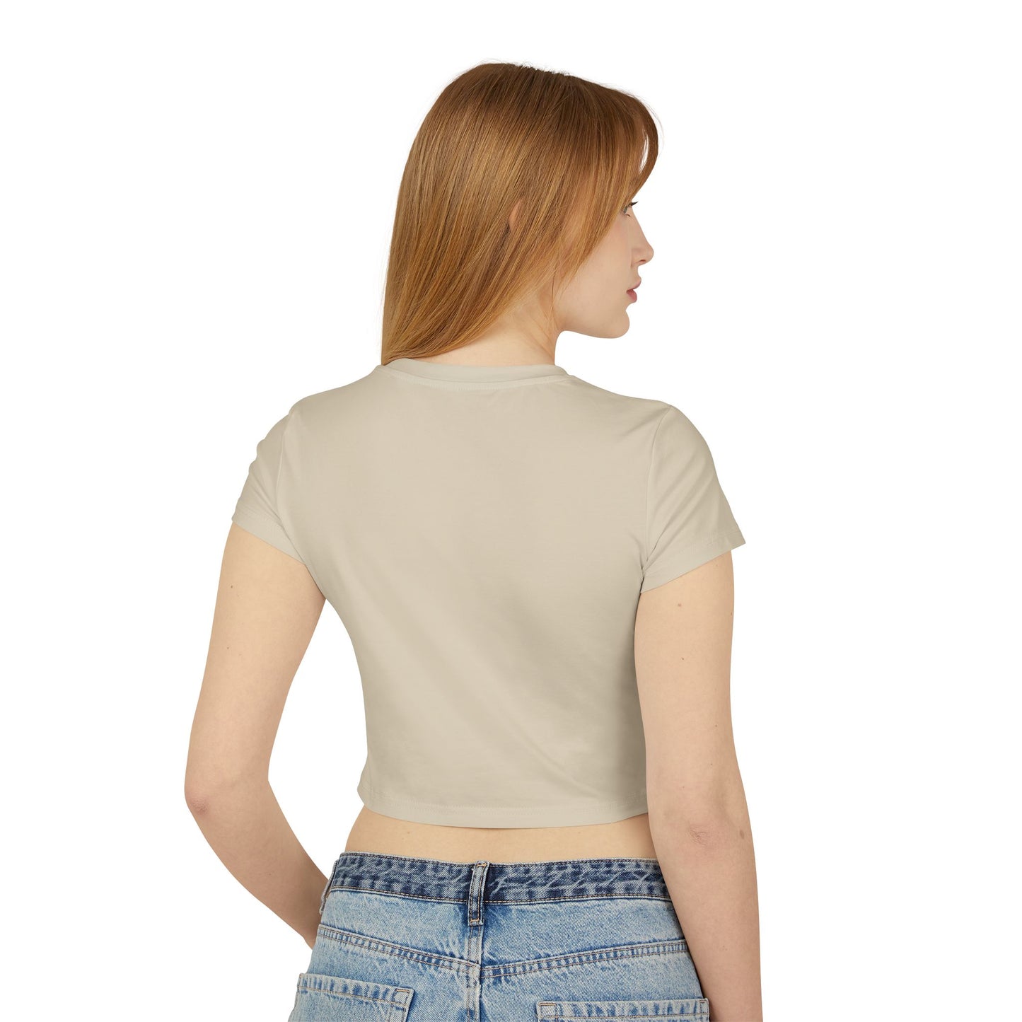 Women's Crop Tee — Distressed American Flag with Chinook Helicopter