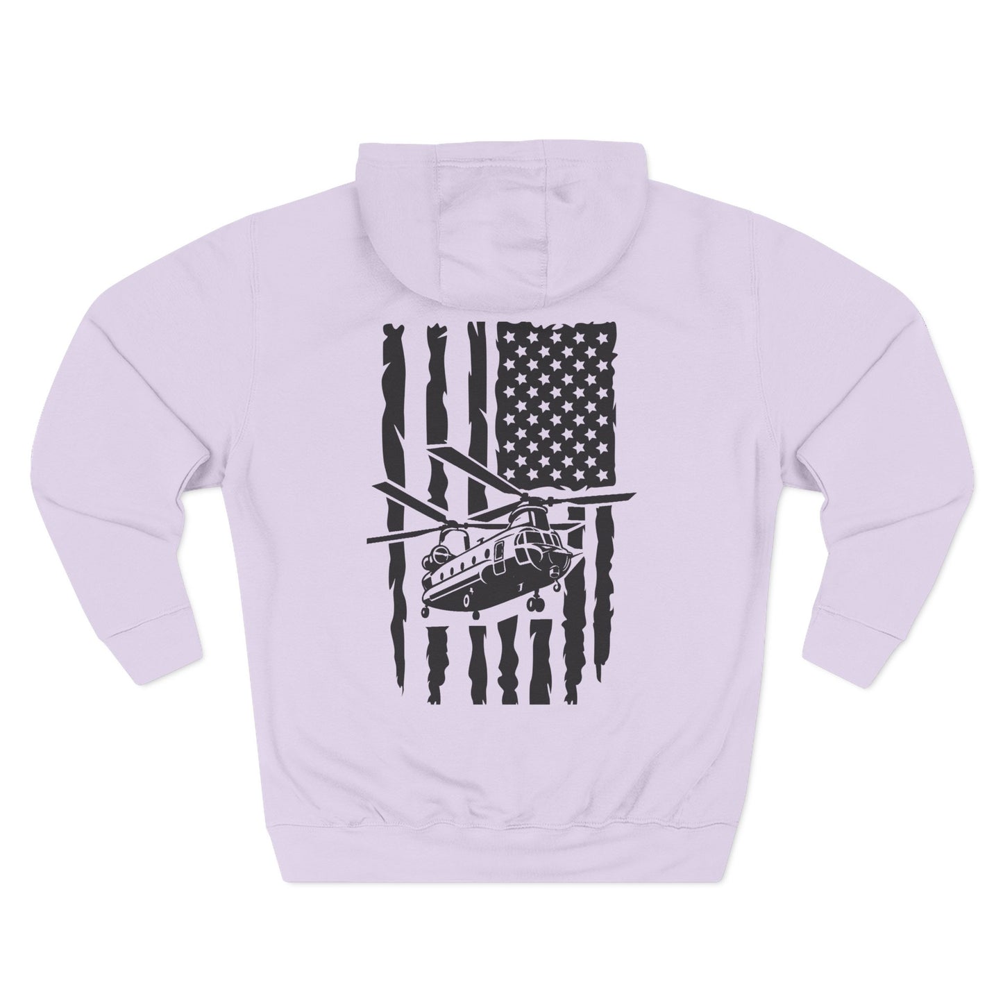 Military Helicopter Hoodie — Tactical CH-47 Chinook Flag Design