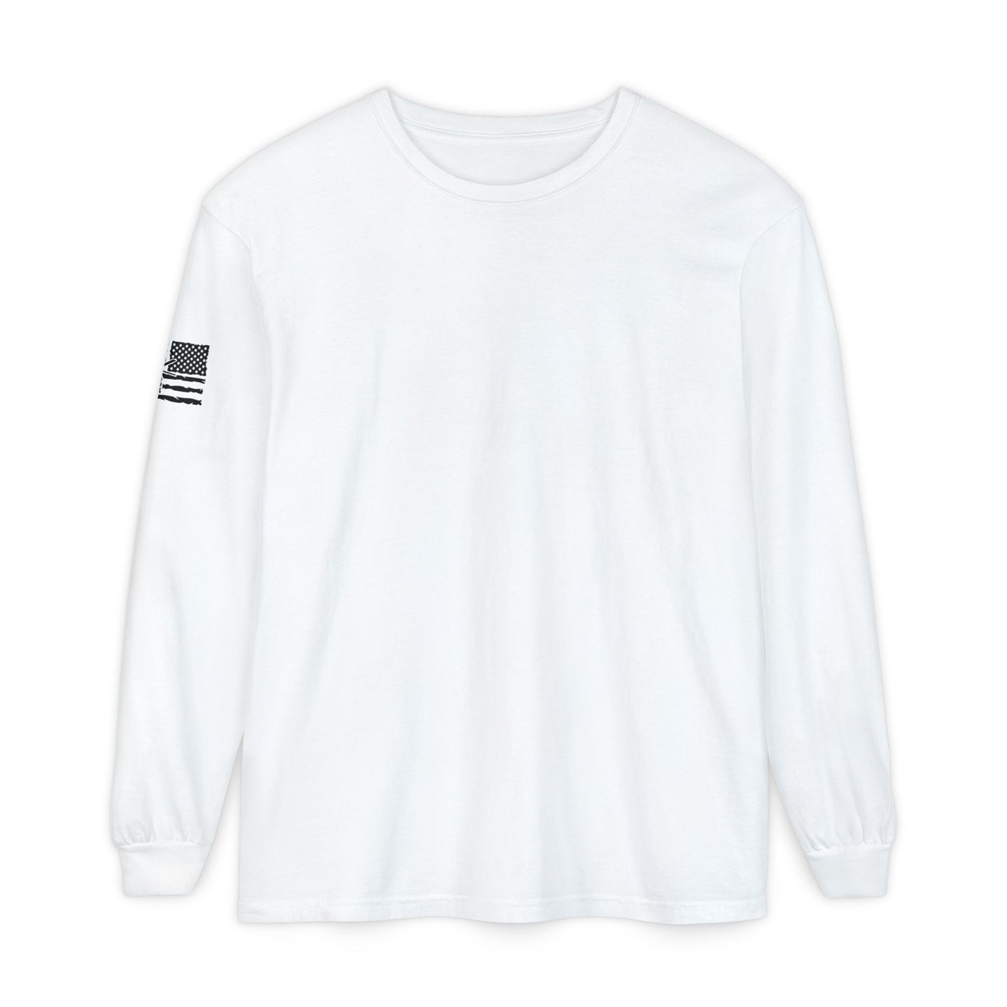 Chinook Helicopter American Flag Long Sleeve Tee