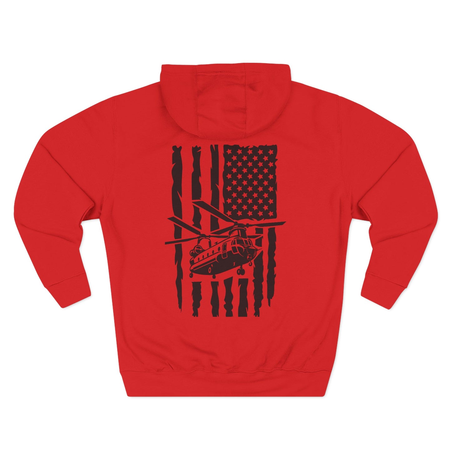 Military Helicopter Hoodie — Tactical CH-47 Chinook Flag Design