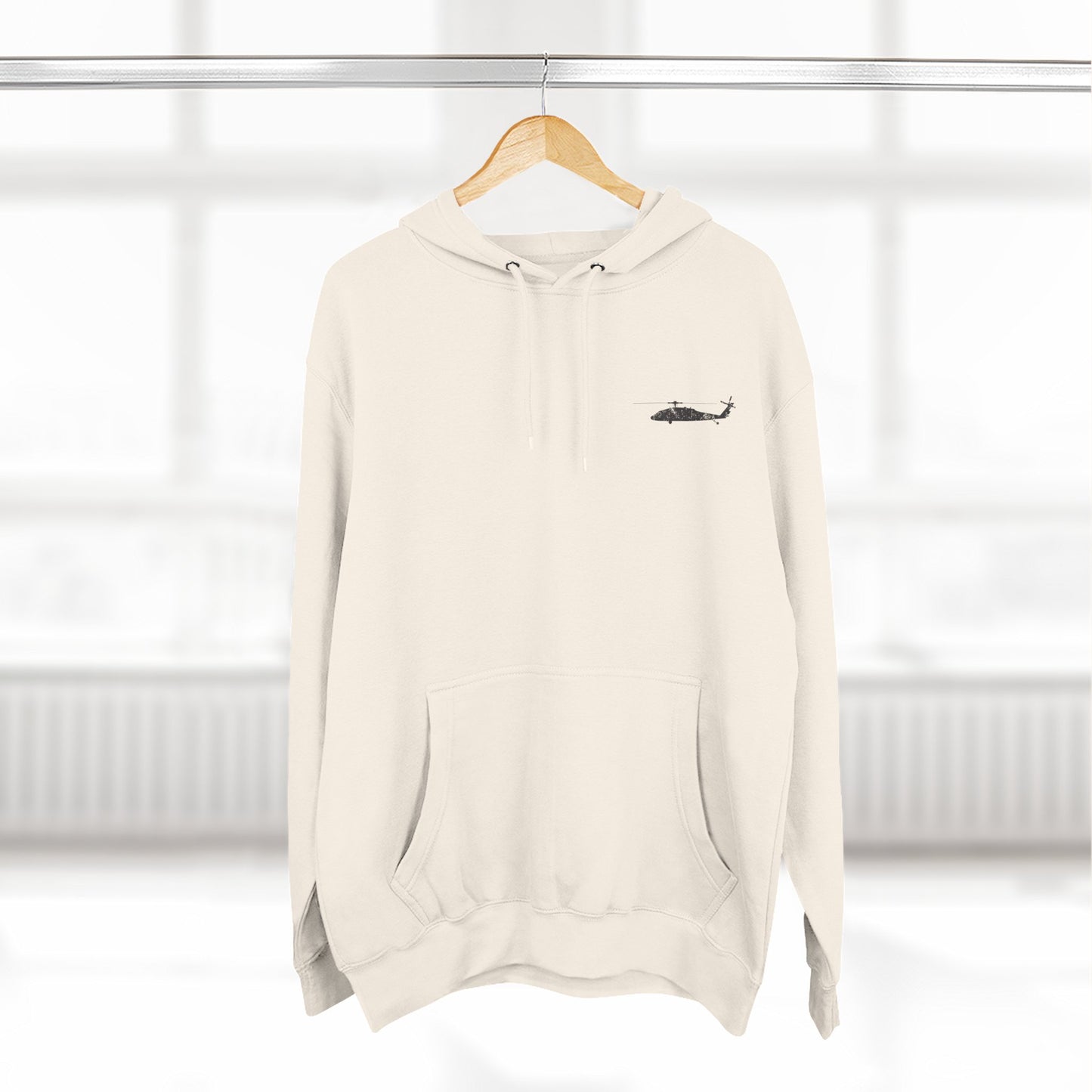 Helicopter Rescue Hoodie — Vintage American Flag Airlift Graphic