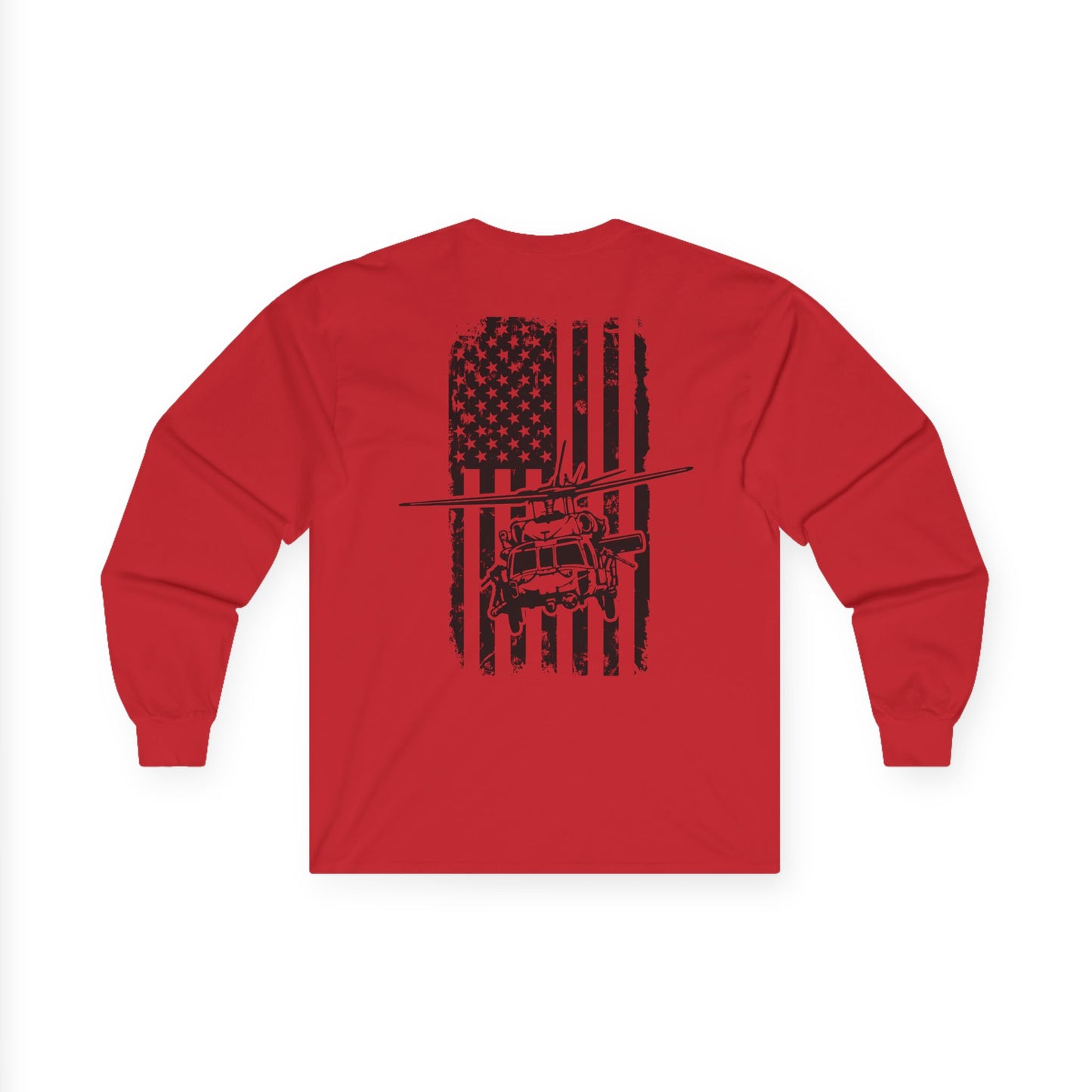 American Flag Blackhawk Long Sleeve Tee