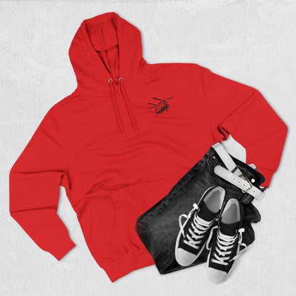 Military Helicopter Hoodie — Tactical CH-47 Chinook Flag Design
