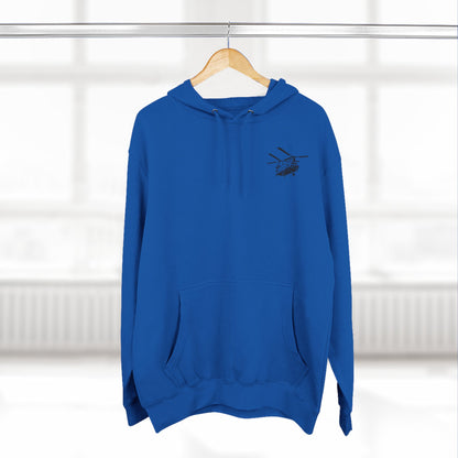 Military Helicopter Hoodie — Tactical CH-47 Chinook Flag Design
