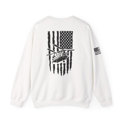 Chinook Helicopter American Flag Crewneck Sweatshirt – Chopper Design