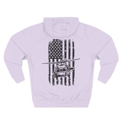 Helicopter Rescue Hoodie — Vintage American Flag Airlift Graphic