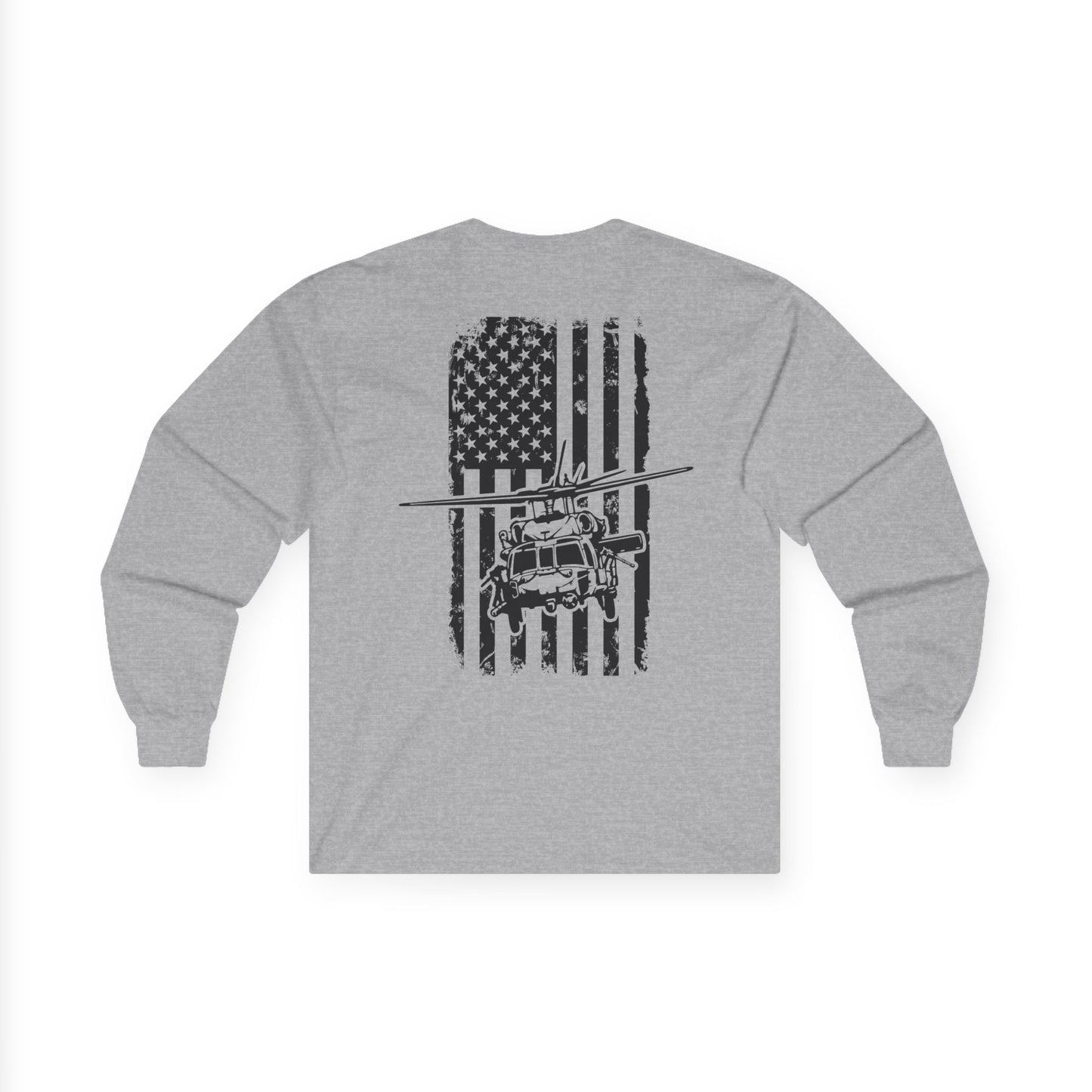 American Flag Blackhawk Long Sleeve Tee