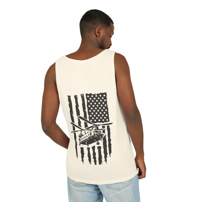 Chinook Helicopter Flag Tank Top — Vintage USA Rescue Chopper Design