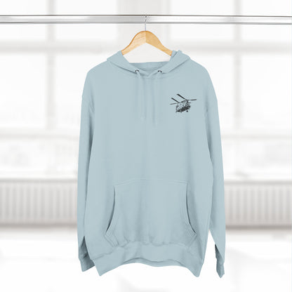 Military Helicopter Hoodie — Tactical CH-47 Chinook Flag Design