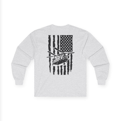 American Flag Chinook Long Sleeve Tee