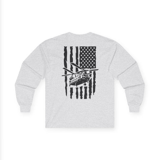 American Flag Chinook Long Sleeve Tee