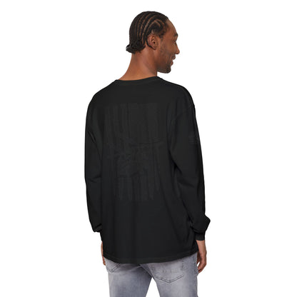 Chinook Helicopter American Flag Long Sleeve Tee