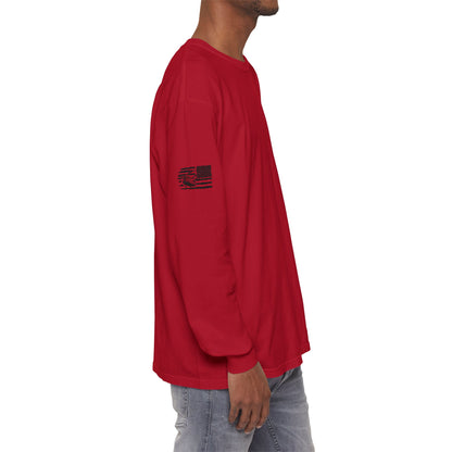 Chinook Helicopter American Flag Long Sleeve Tee