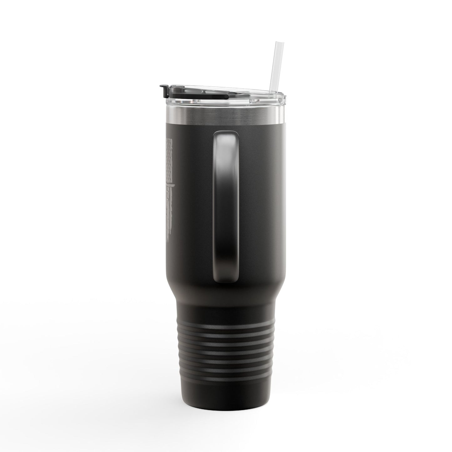 40oz Insulated Travel Mug — American Flag with Chinook Helicopter Graphic