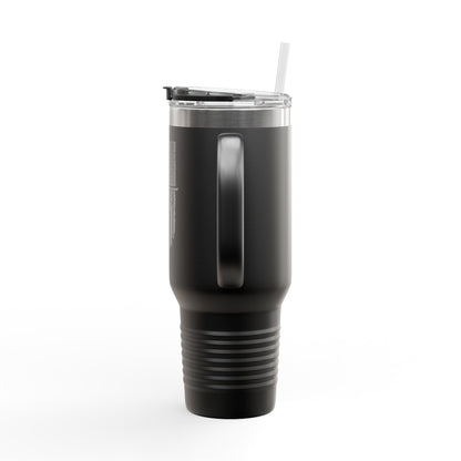 40oz Insulated Travel Mug — American Flag with Chinook Helicopter Graphic