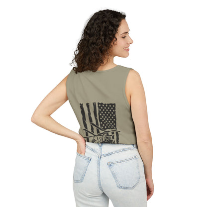 Chinook Helicopter Flag Tank Top — Vintage USA Rescue Chopper Design