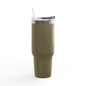 40oz Insulated Travel Mug — American Flag with Chinook Helicopter Graphic