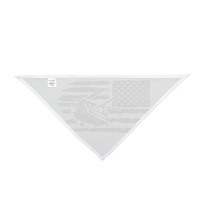 American Flag Chinook Helicopter Pet Bandana — Patriotic Dog & Cat Accessory