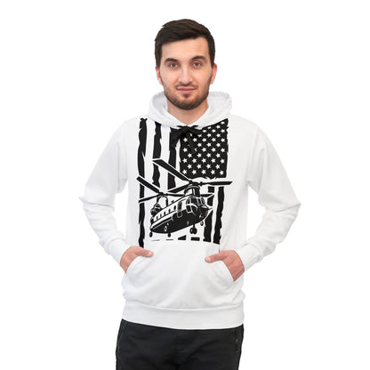 Chinook Helicopter American Flag Hoodie