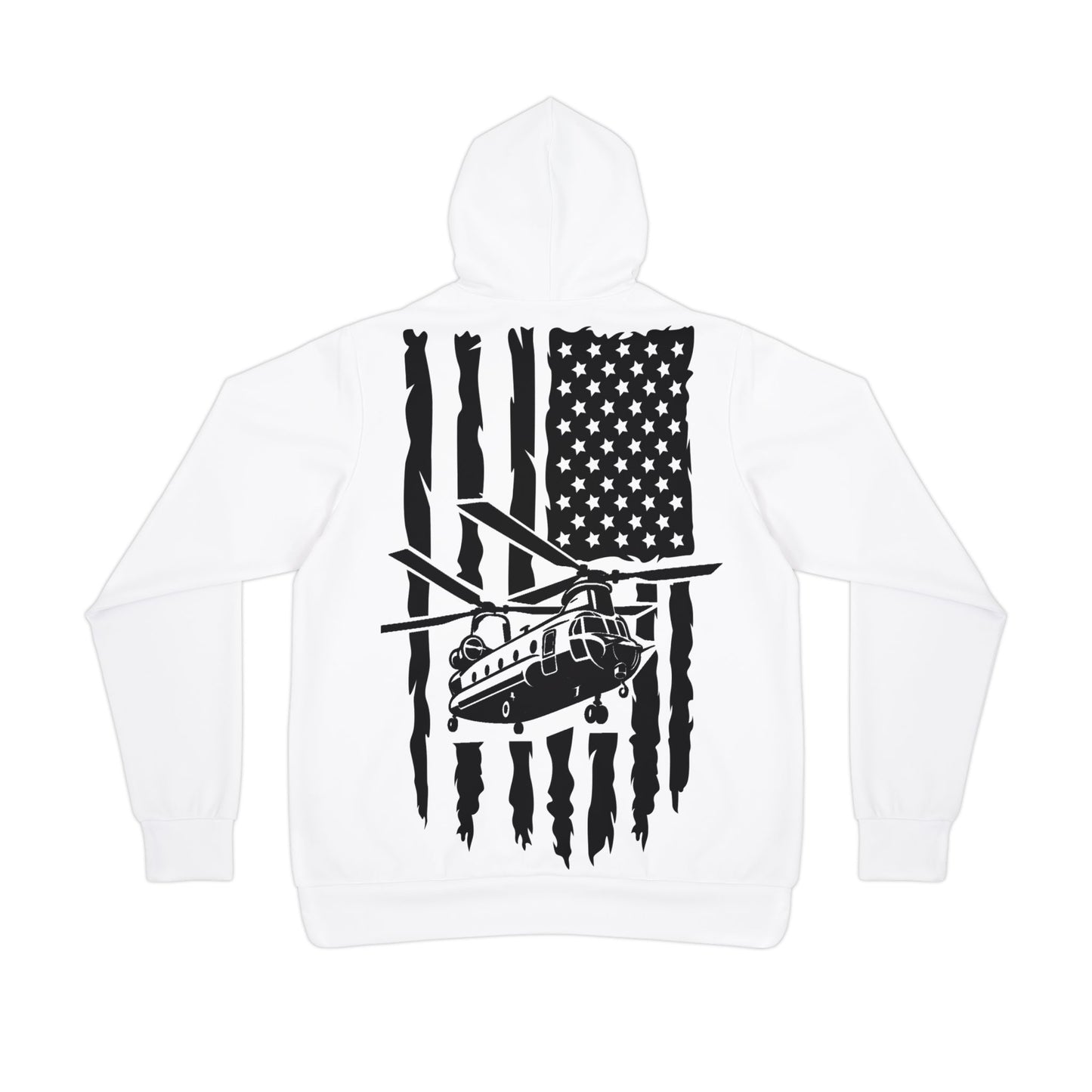 Chinook Helicopter American Flag Hoodie