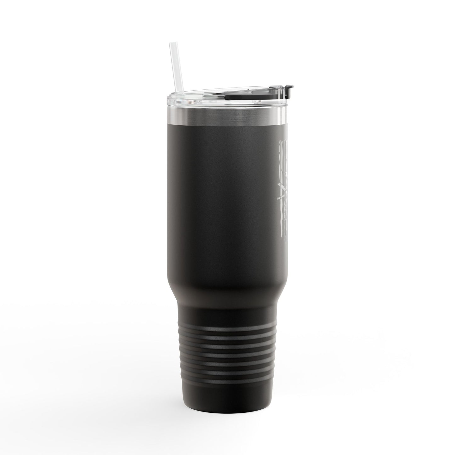 40oz Insulated Travel Mug — American Flag with Chinook Helicopter Graphic