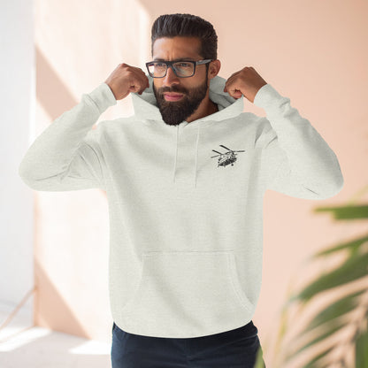 Military Helicopter Hoodie — Tactical CH-47 Chinook Flag Design