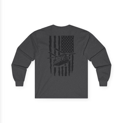 American Flag Chinook Long Sleeve Tee