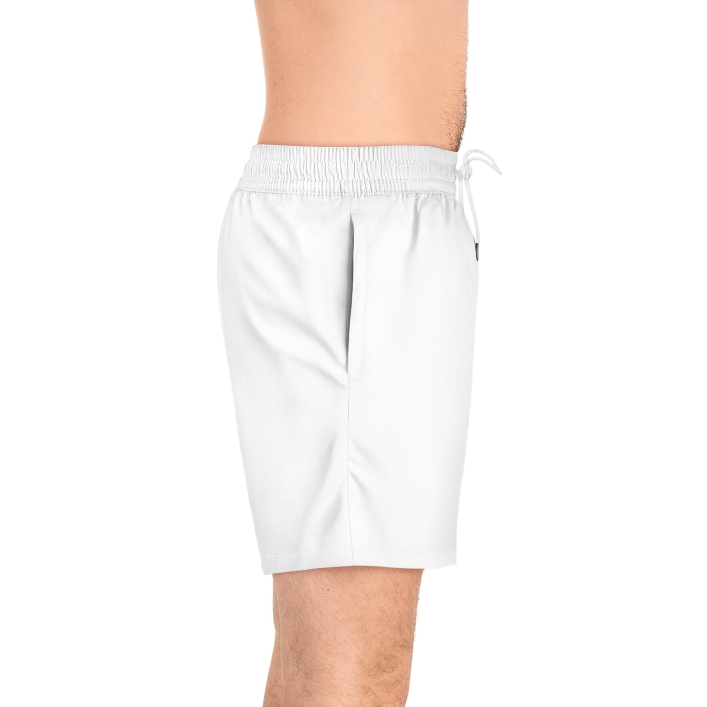 Men's Swim Shorts — Black American Flag Chinook Helicopter Graphic