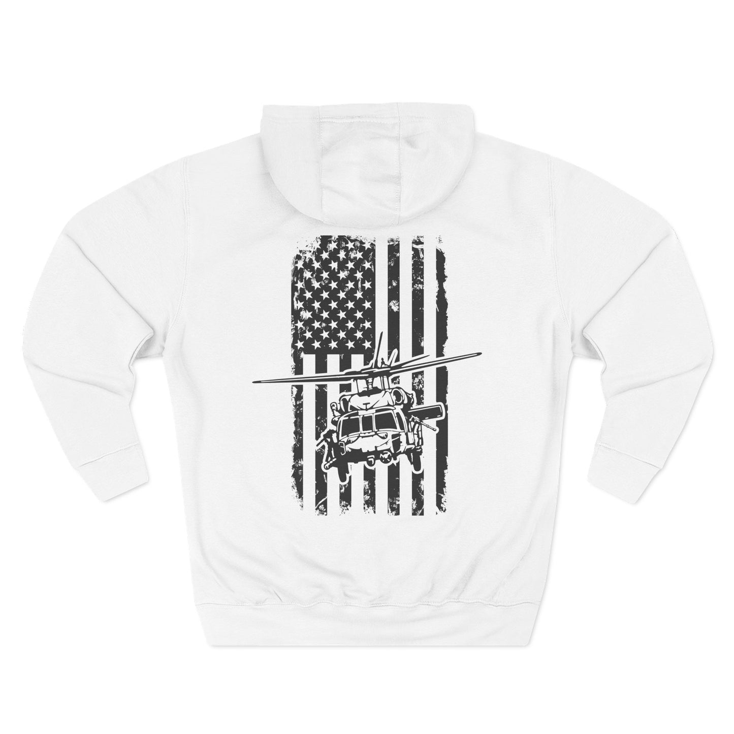 Helicopter Rescue Hoodie — Vintage American Flag Airlift Graphic