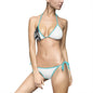 Black & White Abstract Triangle Bikini — Women's Tie-Side Swimsuit