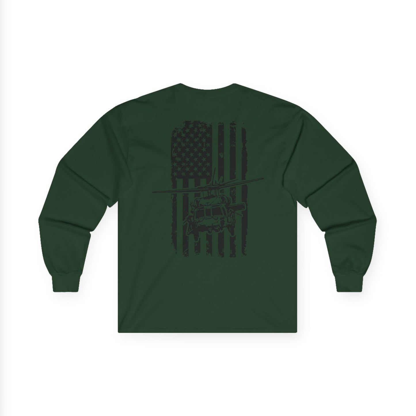 American Flag Blackhawk Long Sleeve Tee