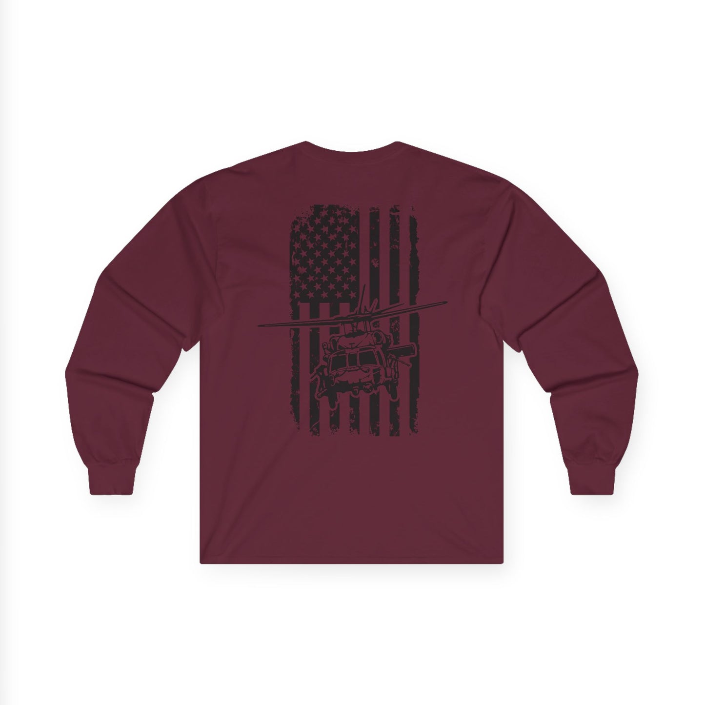 American Flag Blackhawk Long Sleeve Tee