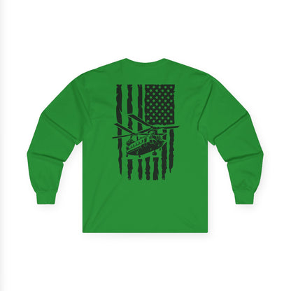 American Flag Chinook Long Sleeve Tee