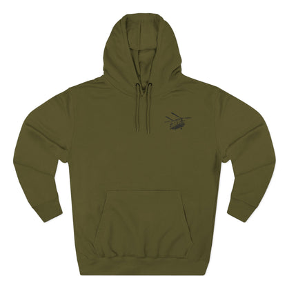 Military Helicopter Hoodie — Tactical CH-47 Chinook Flag Design