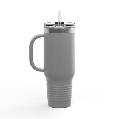 40oz Insulated Travel Mug — American Flag with Chinook Helicopter Graphic