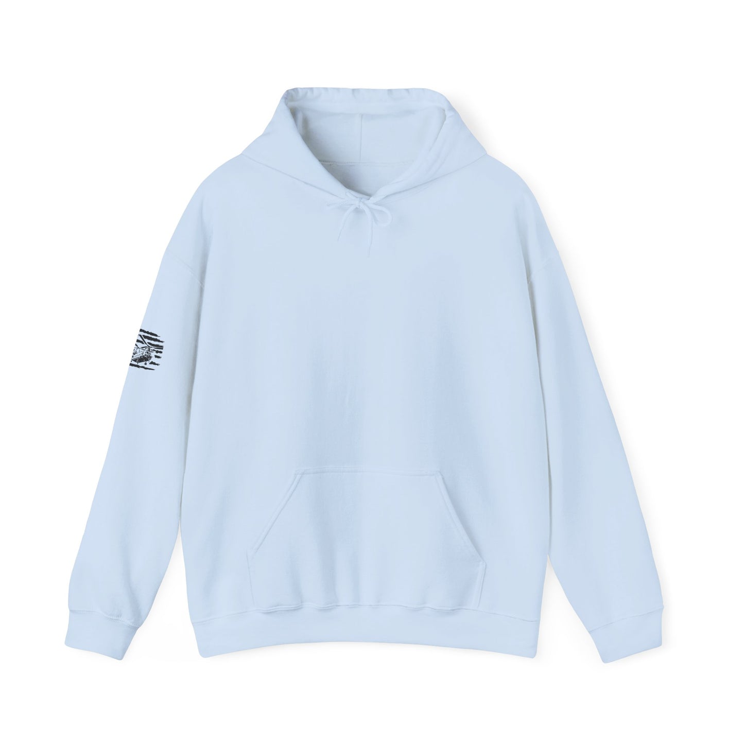 American Flag Chinook Helicopter Hoodie — Distressed USA Military Aviation Sweatshirt
