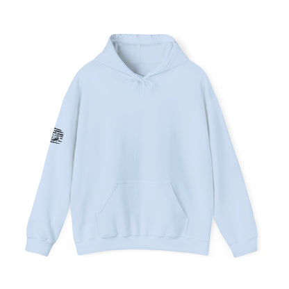 American Flag Chinook Helicopter Hoodie — Distressed USA Military Aviation Sweatshirt