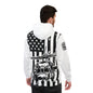 Military Helicopter Flag Hoodie – Black & White Army Aviation Graphic