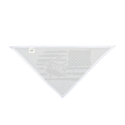 American Flag Chinook Helicopter Pet Bandana — Patriotic Dog & Cat Accessory